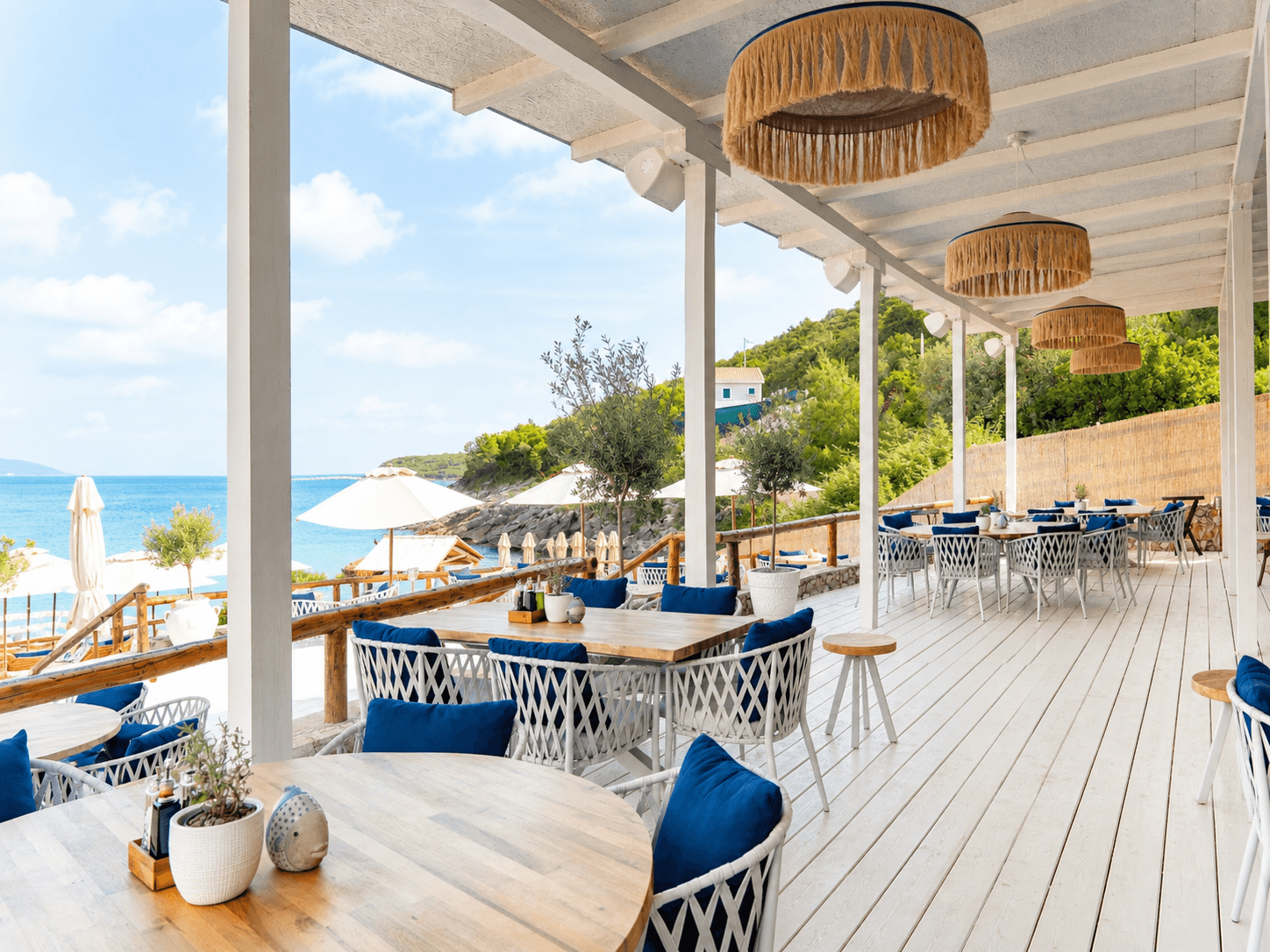 Exclusive beach club on the Adriatic coast, Montenegro