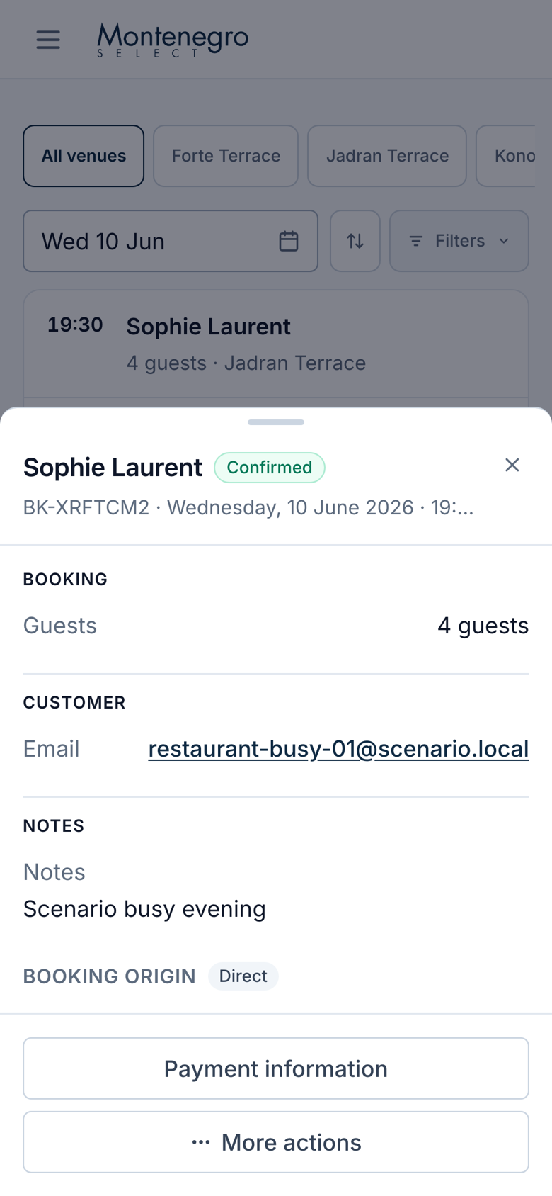 Booking detail